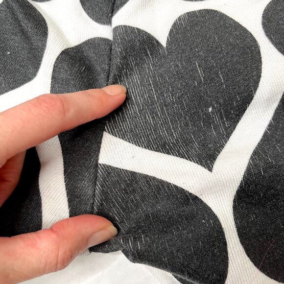 Heart Sweatpants Shorts Size Small Cotton Pants Festival Handmade Upcycled Flow - Picture 11 of 12